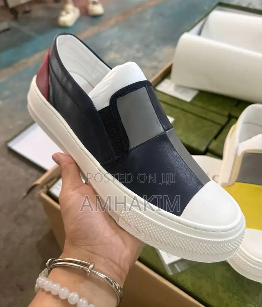 Classic Men's Gucci Van Design Sneakers In Stock
