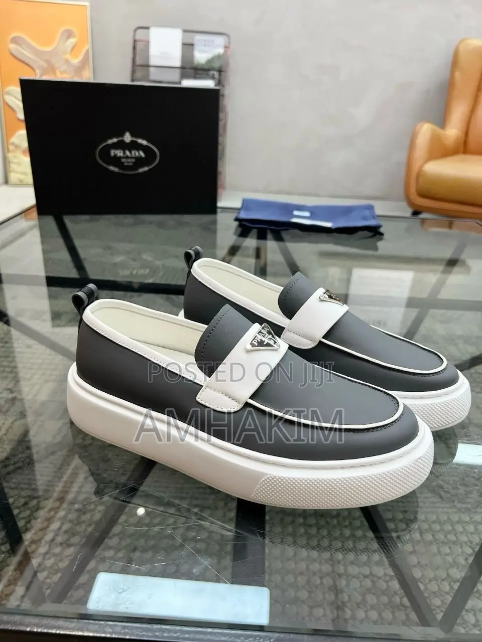 Classic Men's Designer Prada Loafers In Stock