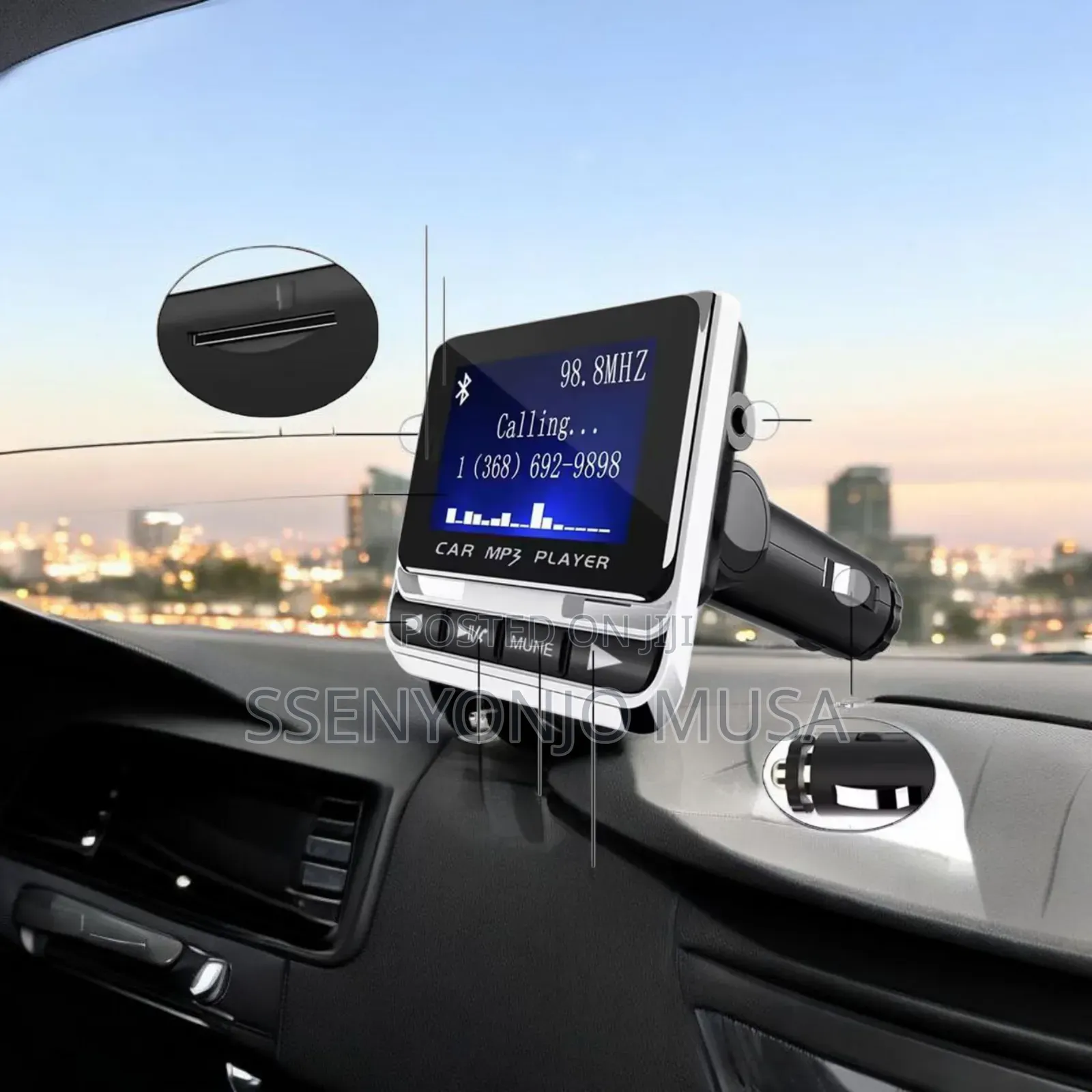 Bt Car Mp3 Fm Transmitter | Hands-Free Bluetooth Car Adapter With Lcd.