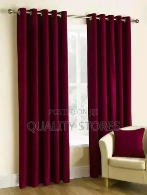 Velvet Curtains Maroon