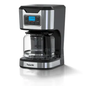 12 Cups Saachi Digital Display Drip Coffee Maker - Silver