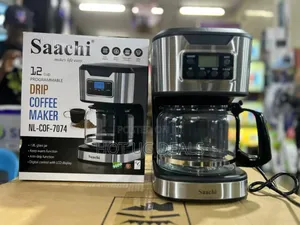 12 Cups Saachi Digital Display Drip Coffee Maker - Silver