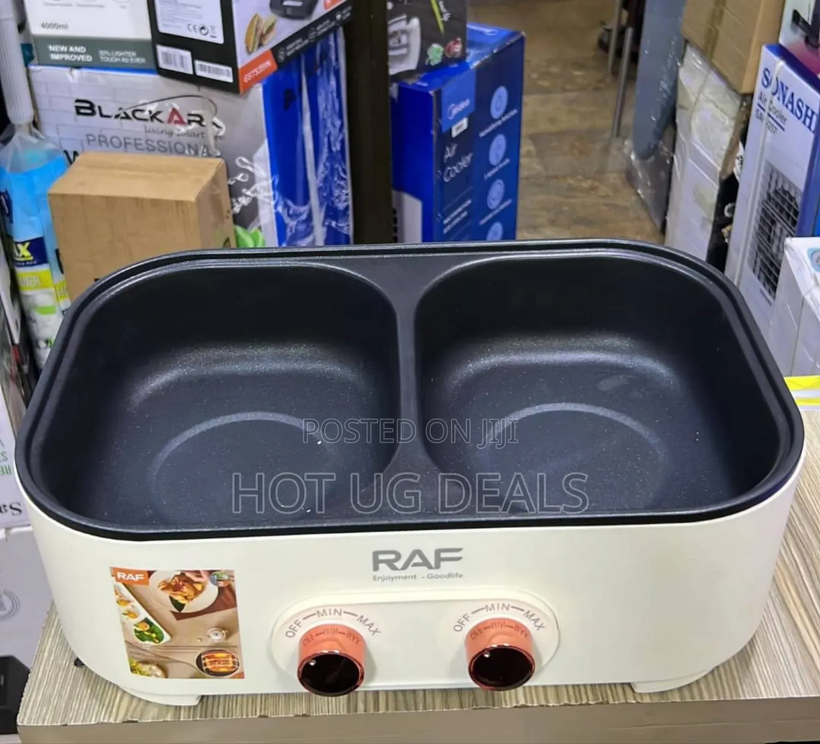 Raf 6l Multifunctional Electric Hot Pot Cooker & Steamer - Cream