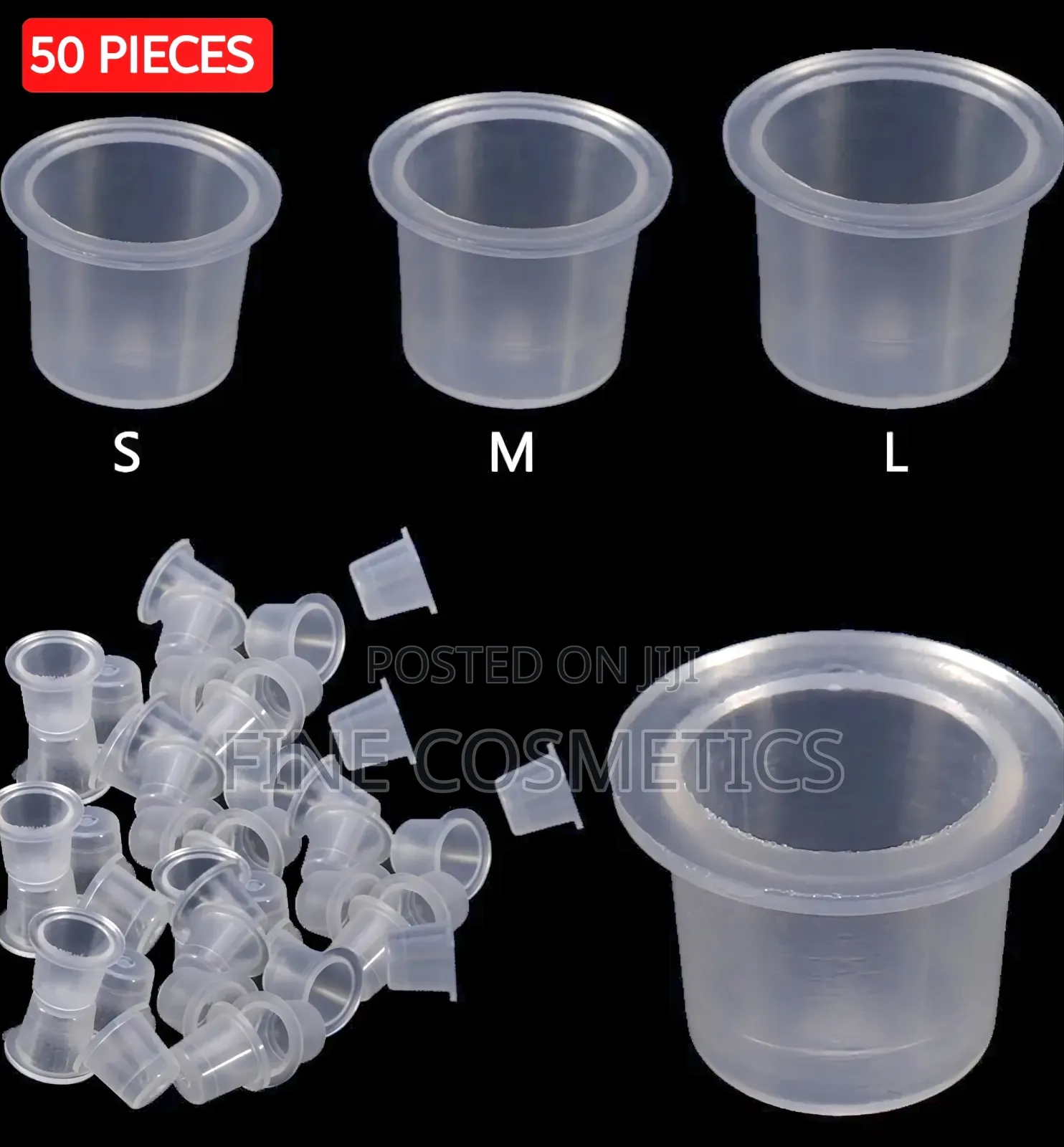 50 Pieces Tattoo Inkpots | Plastic Transparent Pigment Cups Container