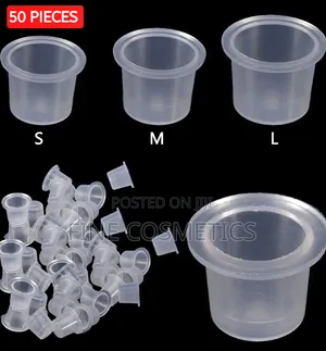 50 Pieces Tattoo Inkpots | Plastic Transparent Pigment Cups Container