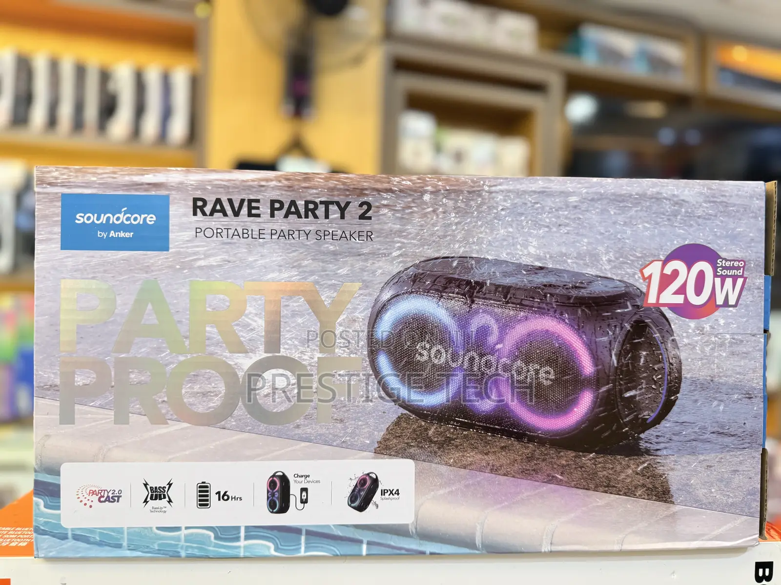 Anker Rave Party 2 Portable Speaker 120w Stereo Sound & Light Show