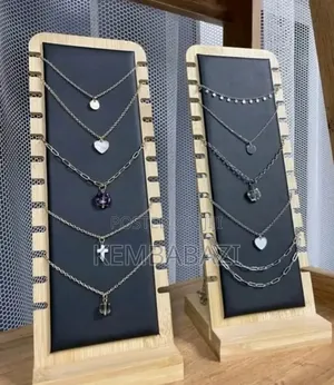 Wooden Jewelry Display Stand for Necklaces.
