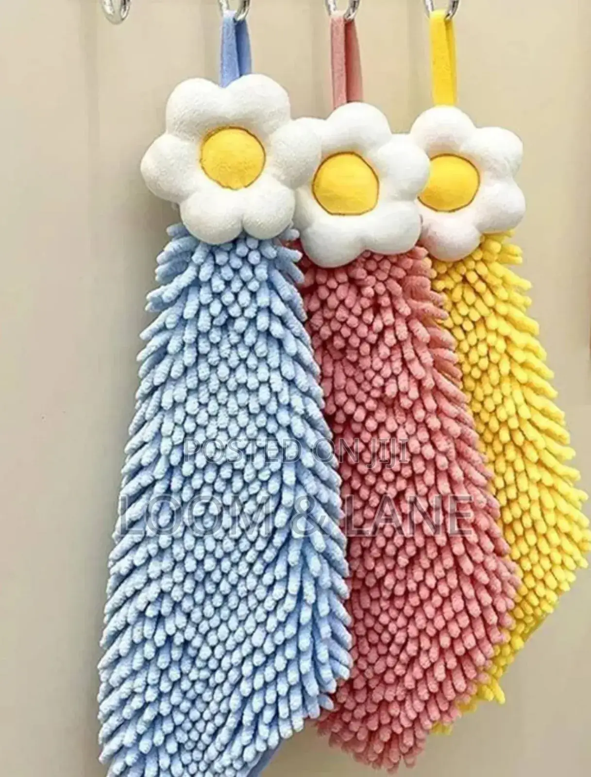 3pcs Chenille Hand Towel