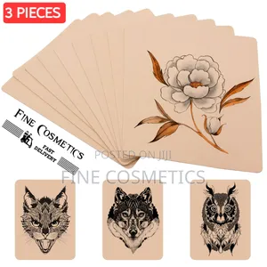 3pieces Double Sides Fake Skin Tattoo Practice for Beginners and Pros