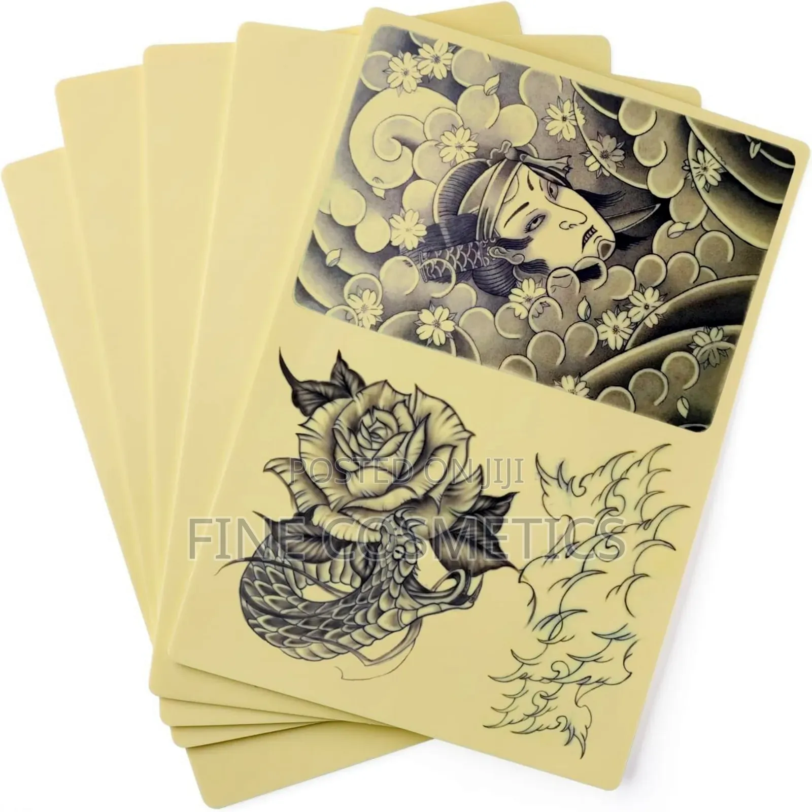 3pieces Double Sides Fake Skin Tattoo Practice for Beginners and Pros