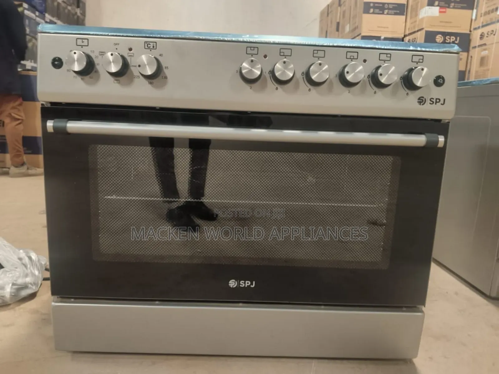 SPJ 90*60cm 4 Gas Burners + 2 Electric Plates Freestanding Cooker