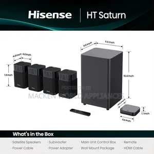 Hisense Ht Saturn 4.1.2ch With Wireless Subwoofer, Dolby Atmos