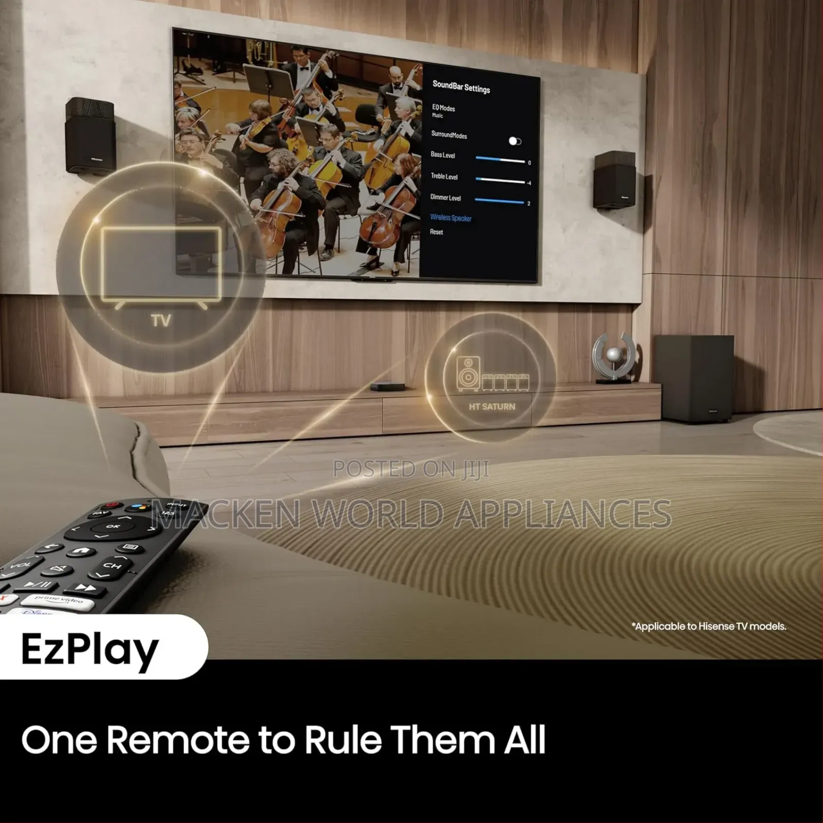 Hisense Ht Saturn 4.1.2ch With Wireless Subwoofer, Dolby Atmos