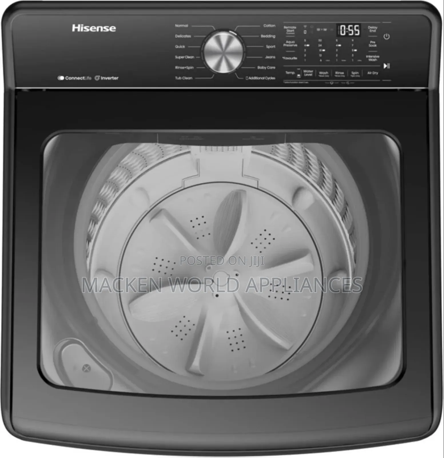 Hisense 18kg Top Loading Fully Automatic Washing Machine Grey 2yr Wrty
