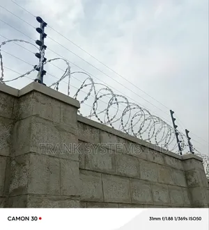 Electric Fences on Wall 100fts by 50fts