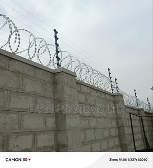 Electric Fences on Wall 100fts by 50fts