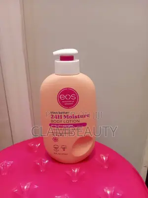 Eos Shea Better 24h Moisture Body Lotion in Pink Champagne.