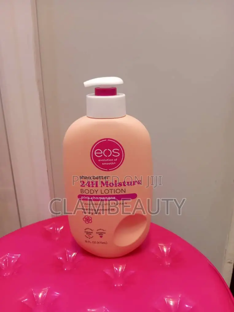 Eos Shea Better 24h Moisture Body Lotion in Pink Champagne.