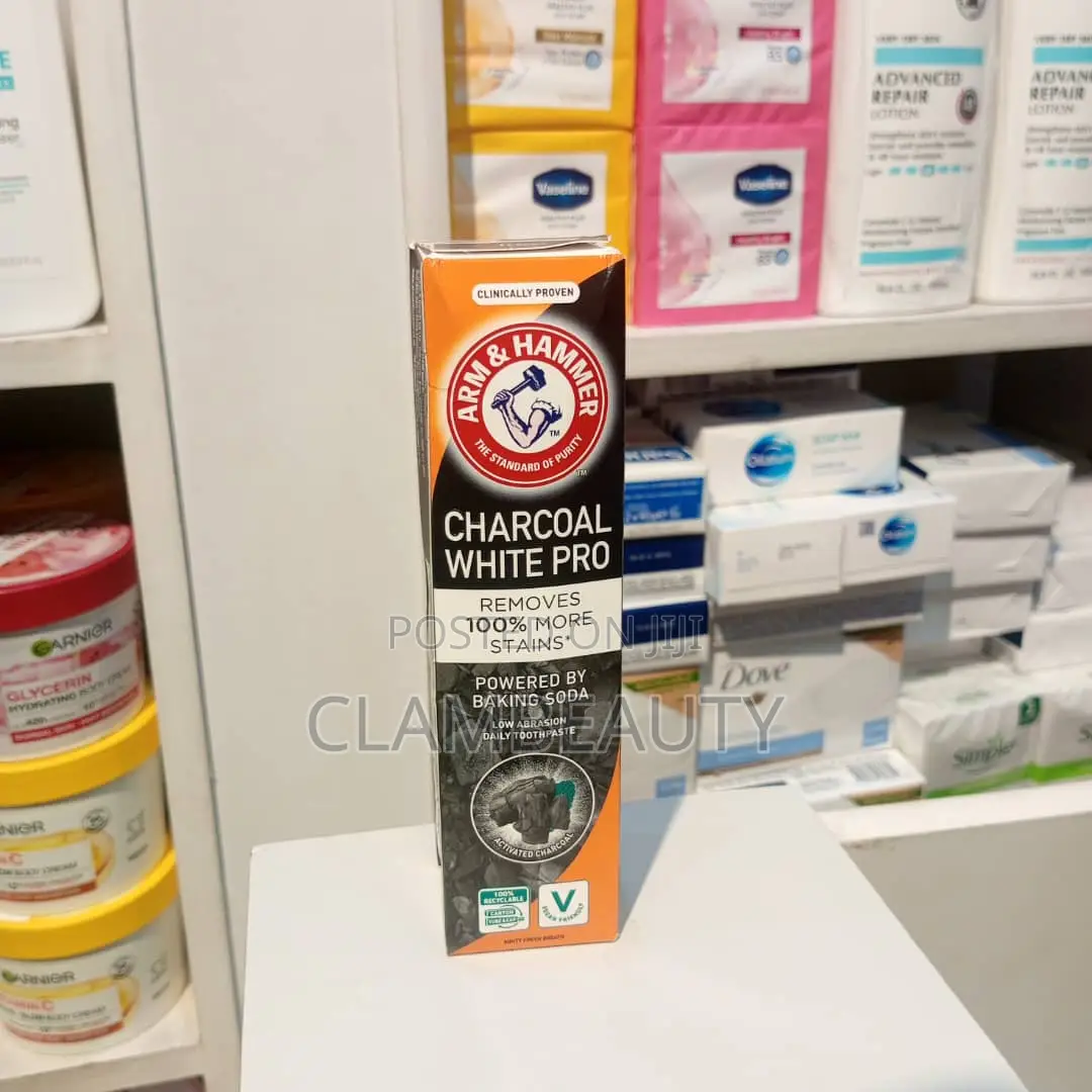 Arm Hammer Charcoal White Pro Toothpaste.