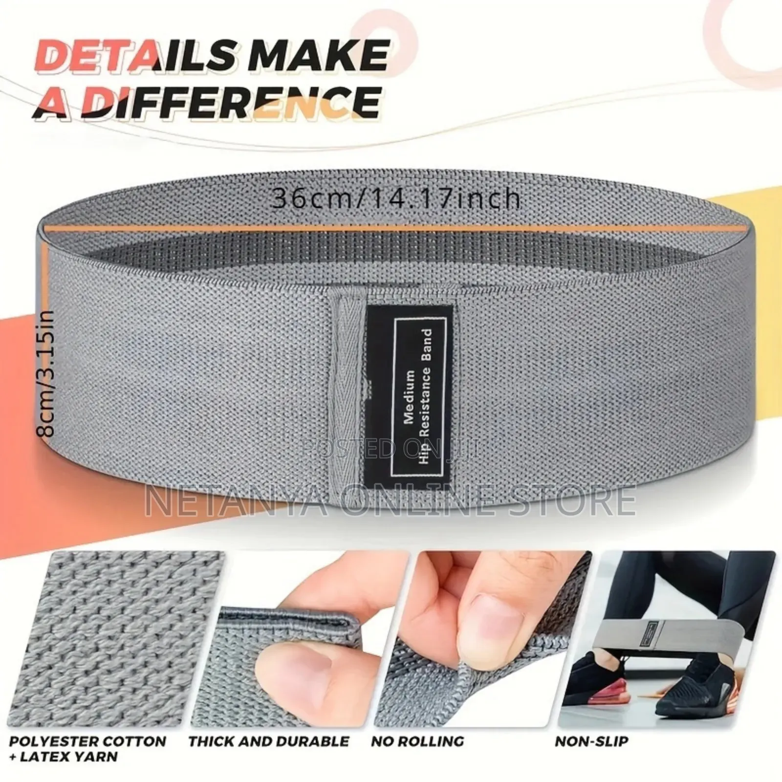 Non Slip Elliptical Exercise Resistance Bands