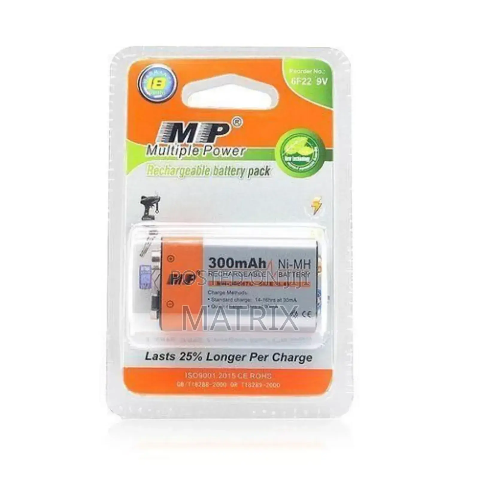 Mp Rechargeable Battery 9v 300mah Microphone Battery