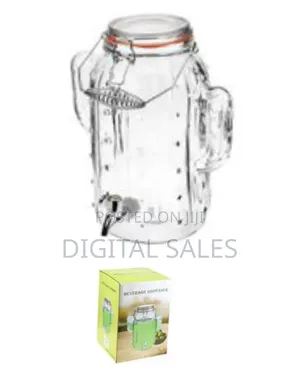 8l Glass Cactus Ice Cold Beverage Drink Dispenser Glass