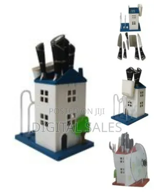 Knife Set in House Case With a Plate Rack and Cutlery Stand