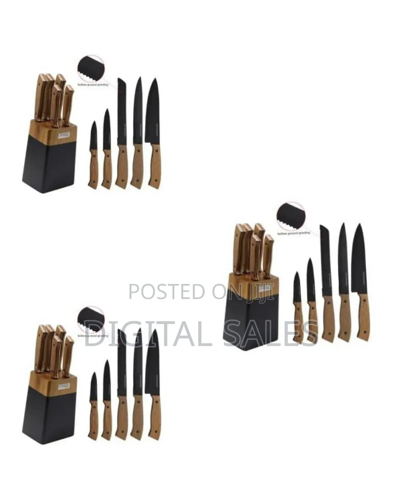 6-Piece Kitchen Scissor and Knife Set With Wooden
