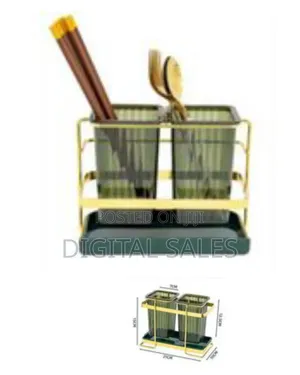 Kitchen Utensil Holder for Countertop 2 Cups Cooking Caddy Cutlery