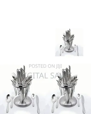 24 PCS Plain Dinner Cutlery (Forks,Spoons Knieves)