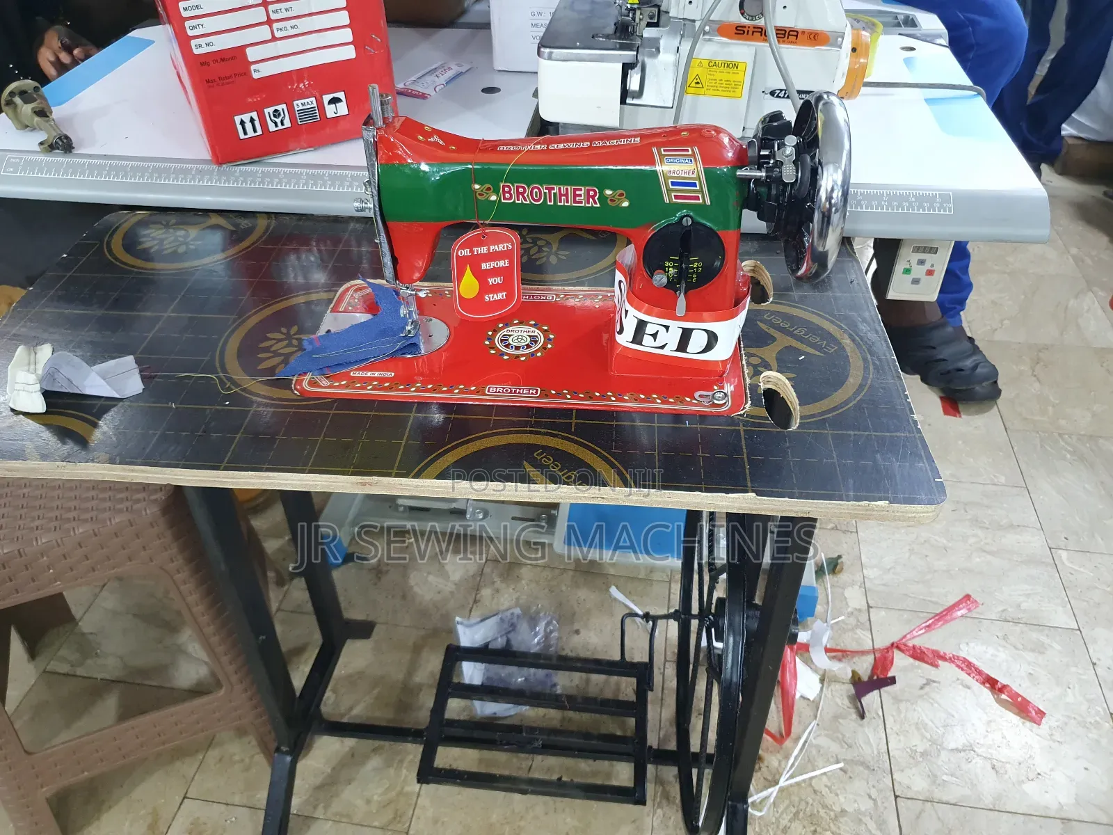 Red Green With Stand Brother Machine
