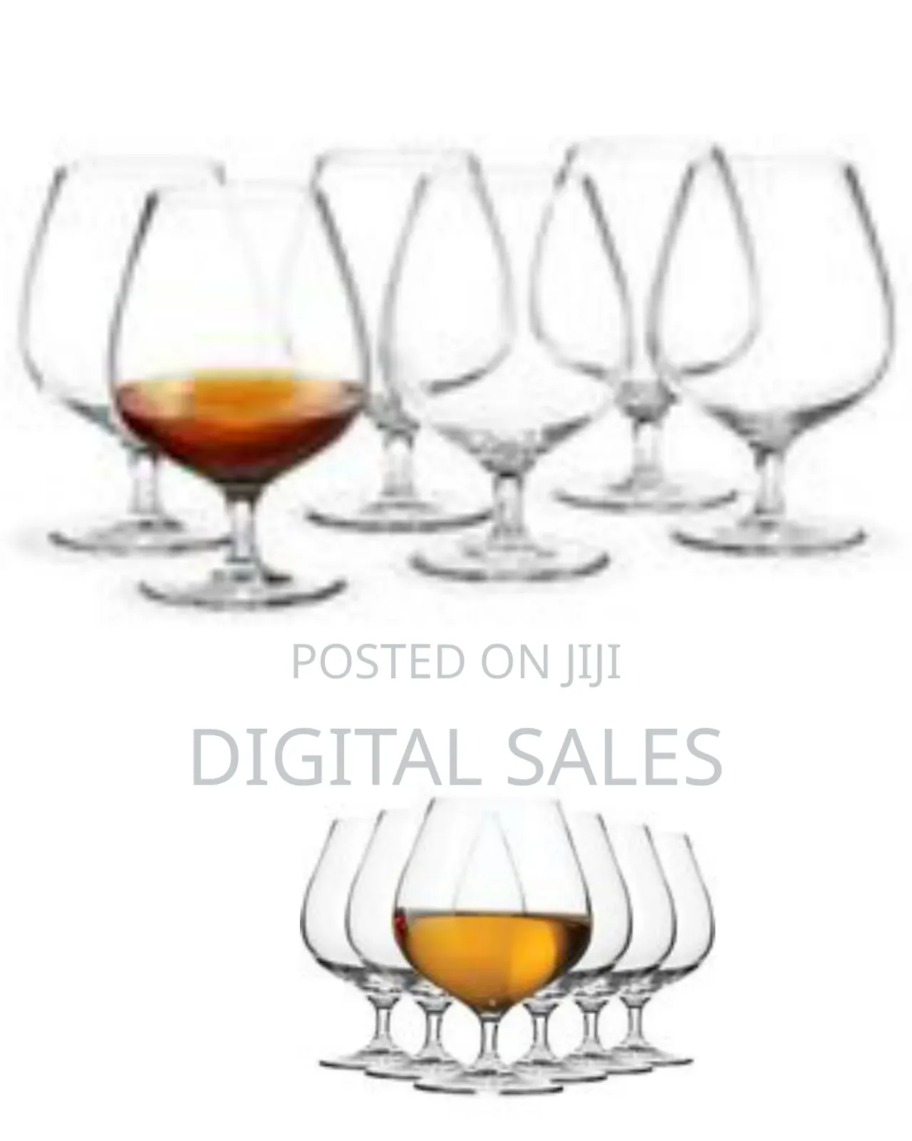 Bistro 6 Pieces of Cocktail, Whisky, Brandy Glasses