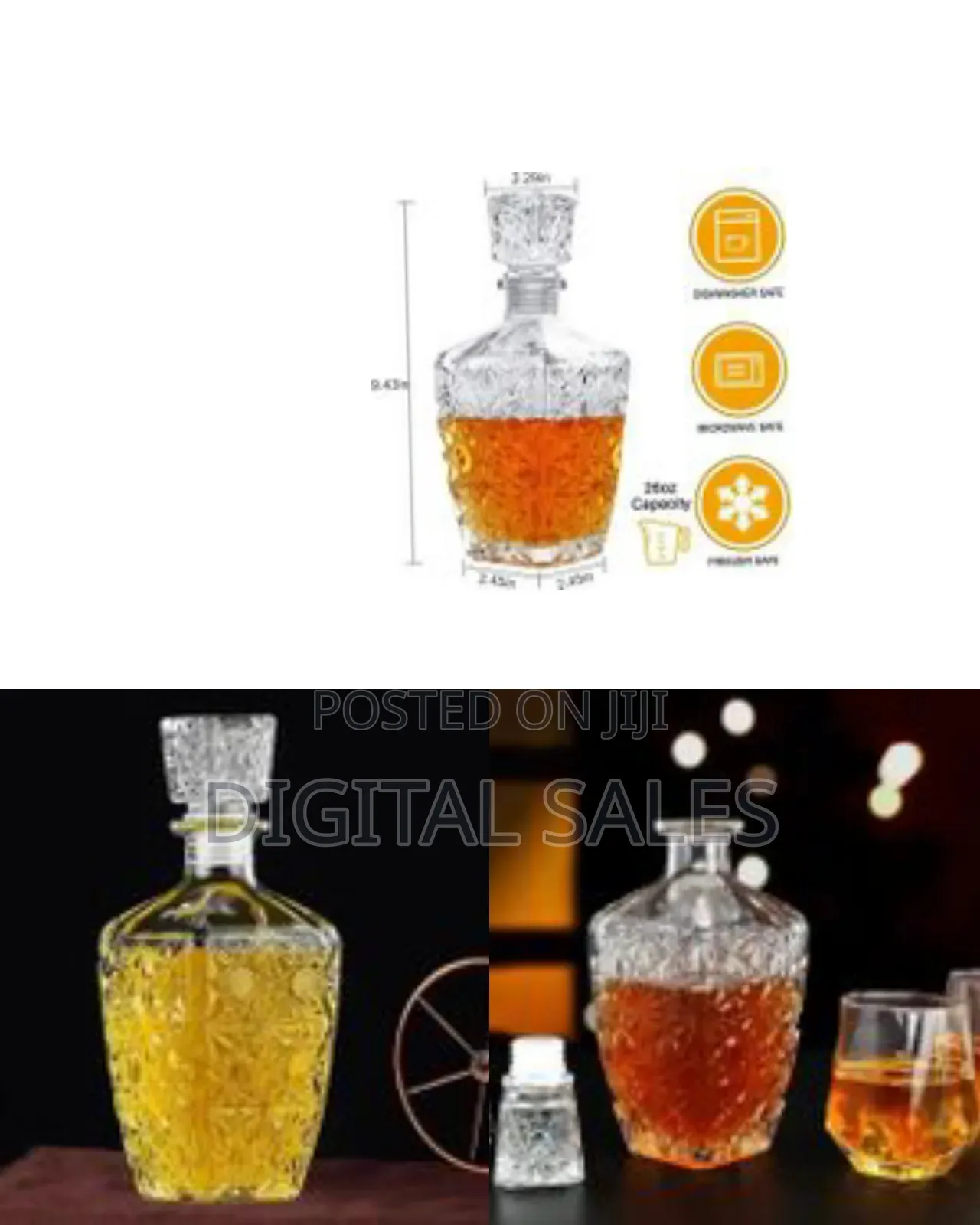 850ml Liquor Wine Breather Drinks Aerator Whiskey Decanter