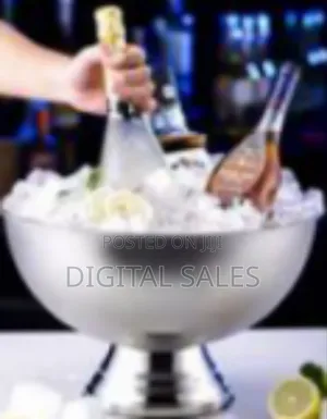 Stainless Steel Ice Bowl Metal Bar Barrel Beer Champagne Wine