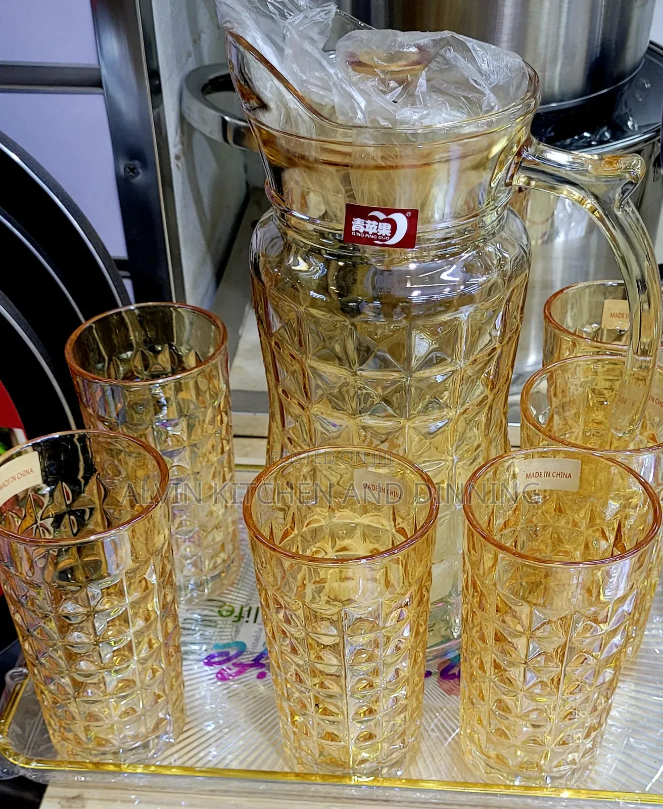 Water Jug With 6 Glasses