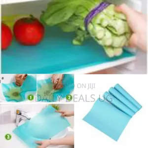 4 Piece Water Proof Liner Fridge Mats- Blue