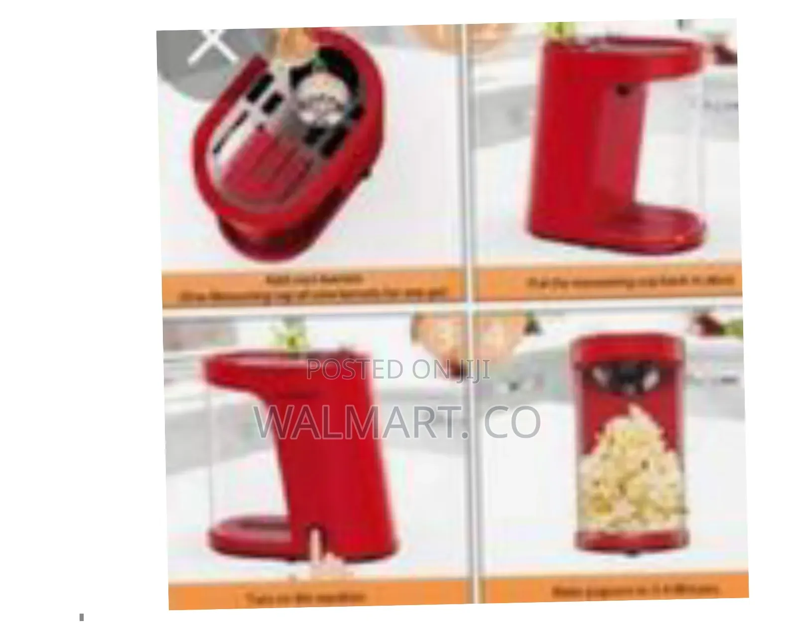 Hot Air Electric Popcorn Machine -Red