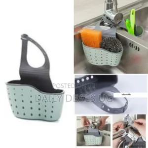 Kitchen Sink Hanging Soap Dish,Sponge Drainer Storage Basket Holder