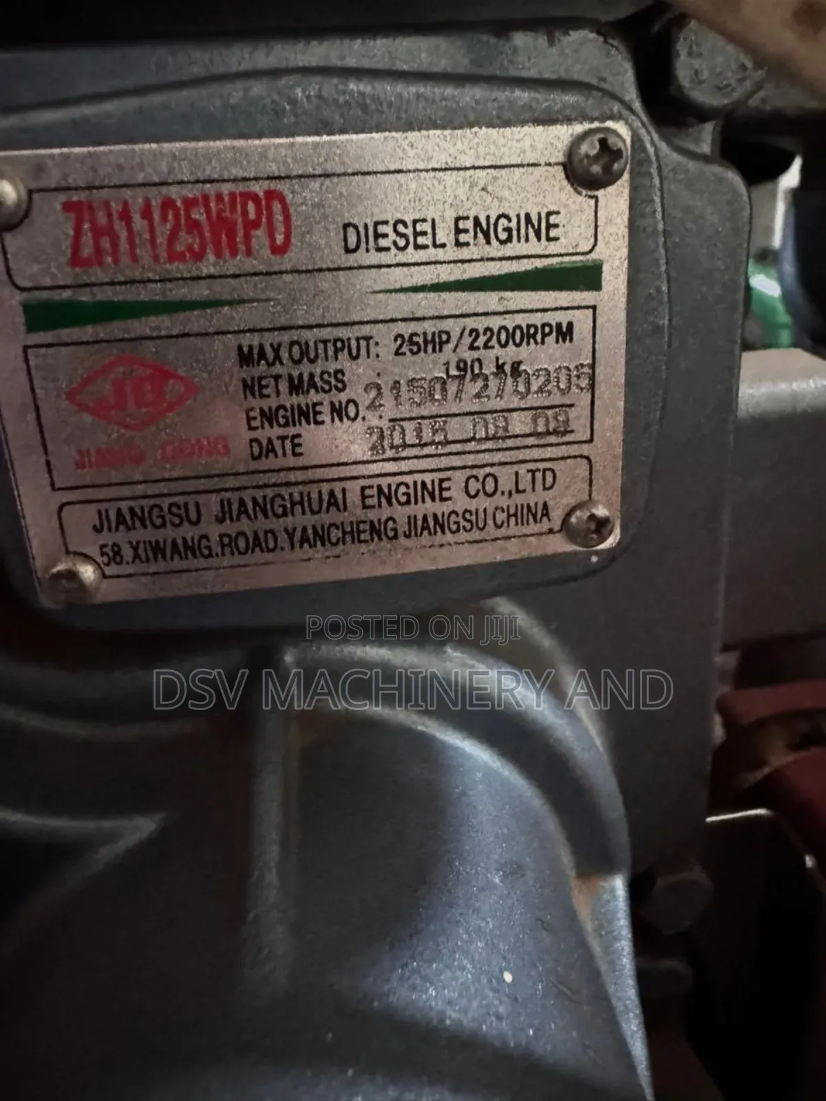 26hp Self Start or Key Start Jiang Dong Jd Engine
