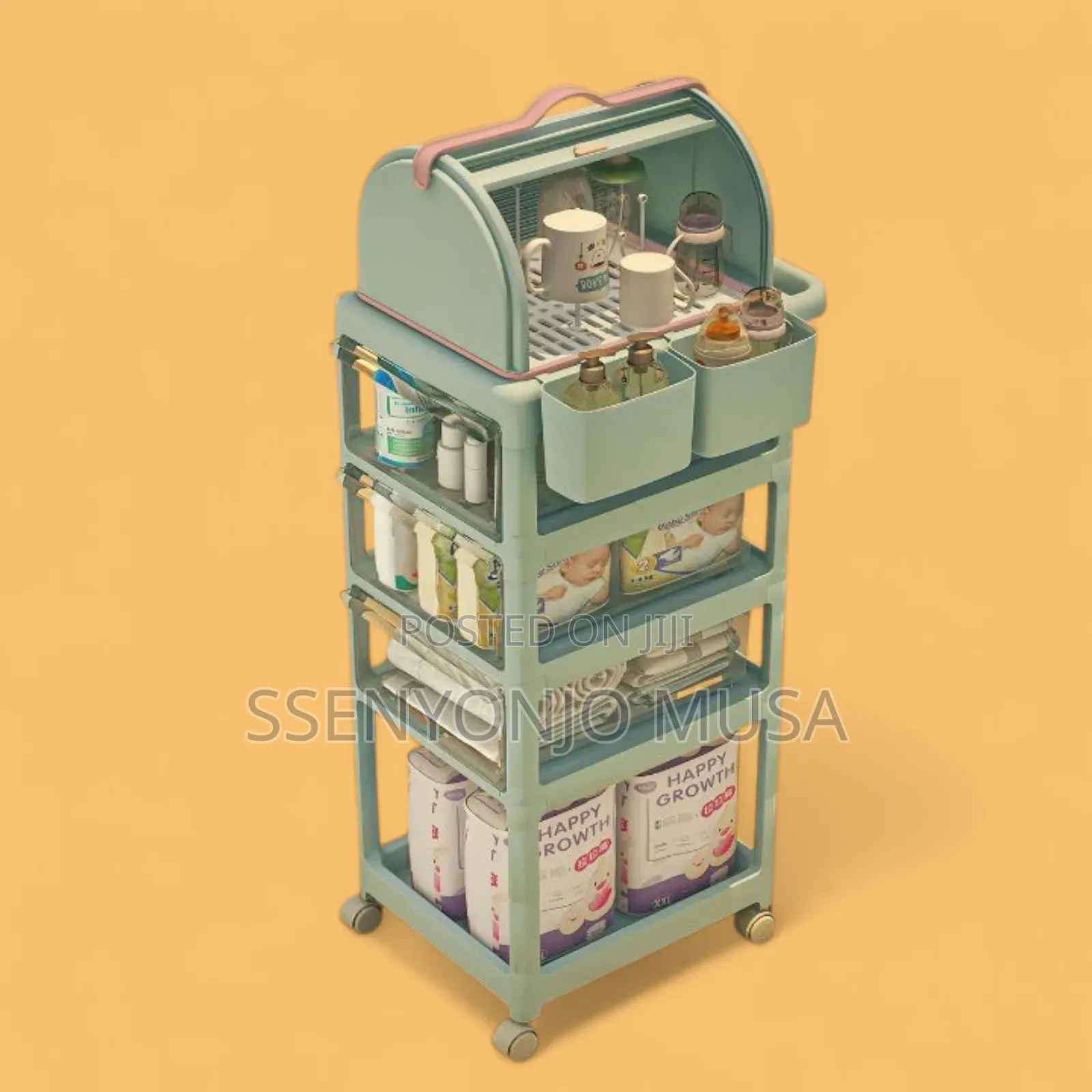 Rolling Utility Cart - Multi-Layer Mobile Storage Rack