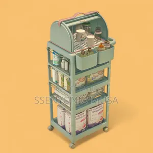 Rolling Utility Cart - Multi-Layer Mobile Storage Rack
