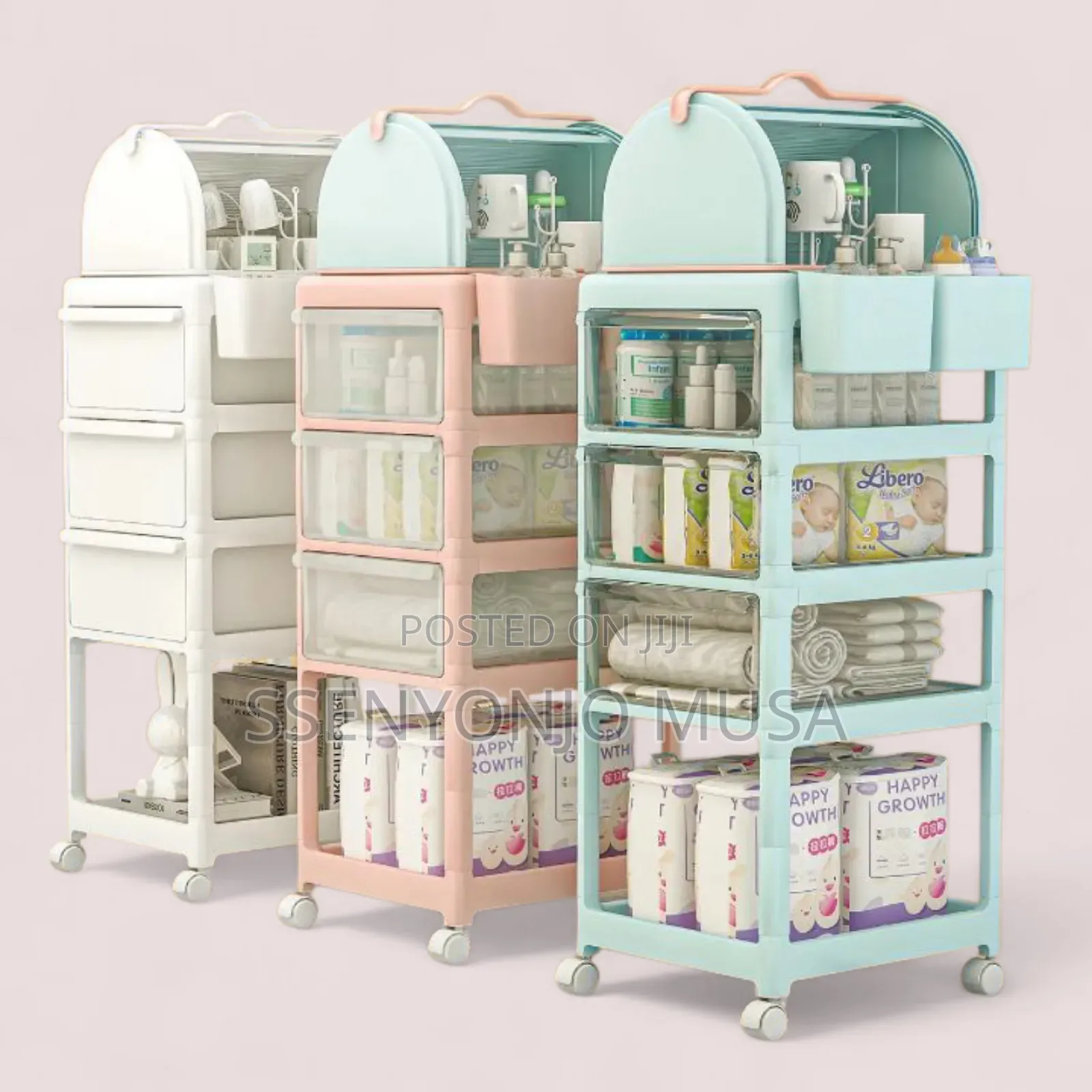Rolling Utility Cart - Multi-Layer Mobile Storage Rack
