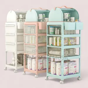 Rolling Utility Cart - Multi-Layer Mobile Storage Rack