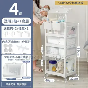 Rolling Utility Cart - Multi-Layer Mobile Storage Rack