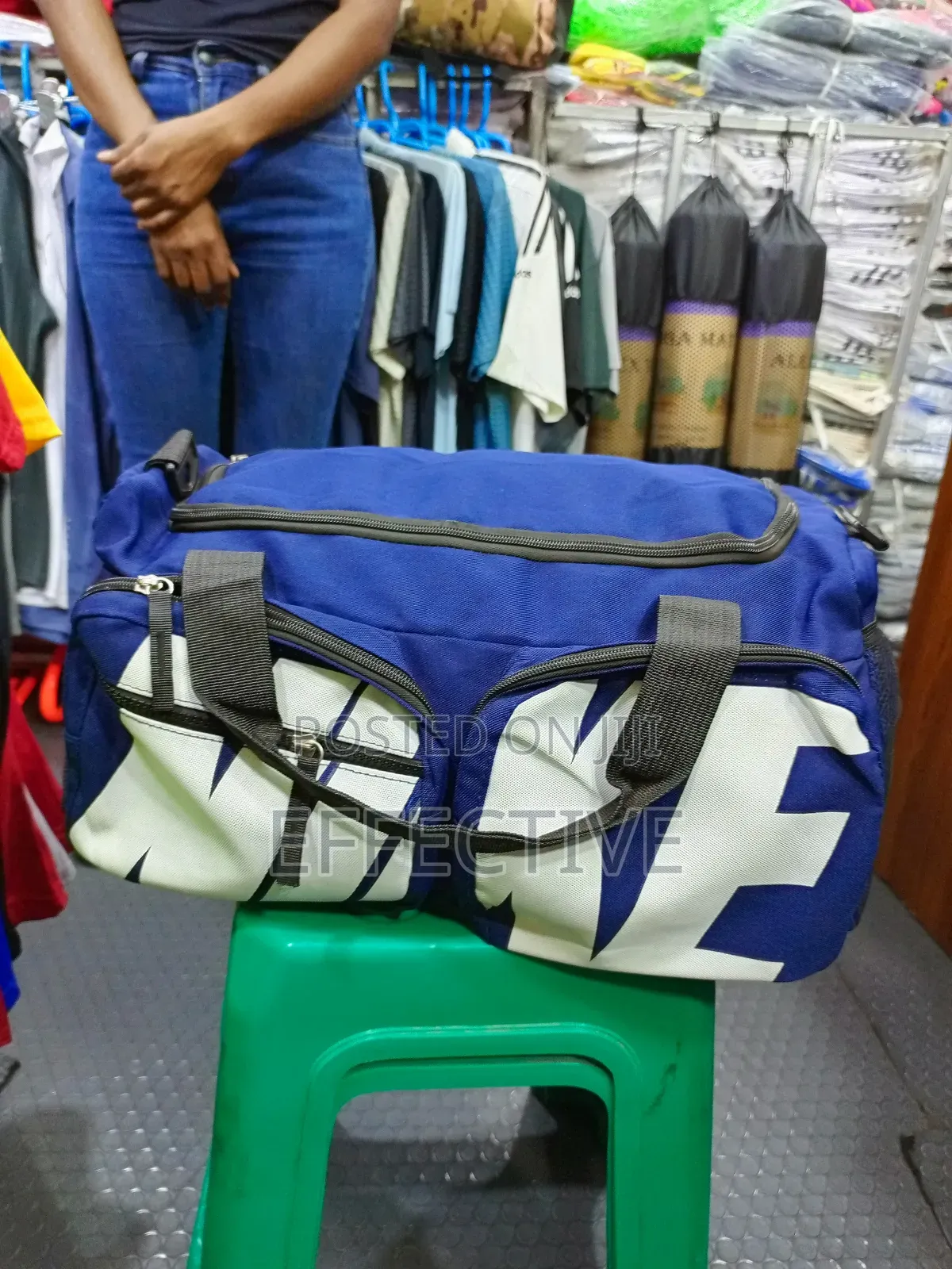 Blue Duffel Bag