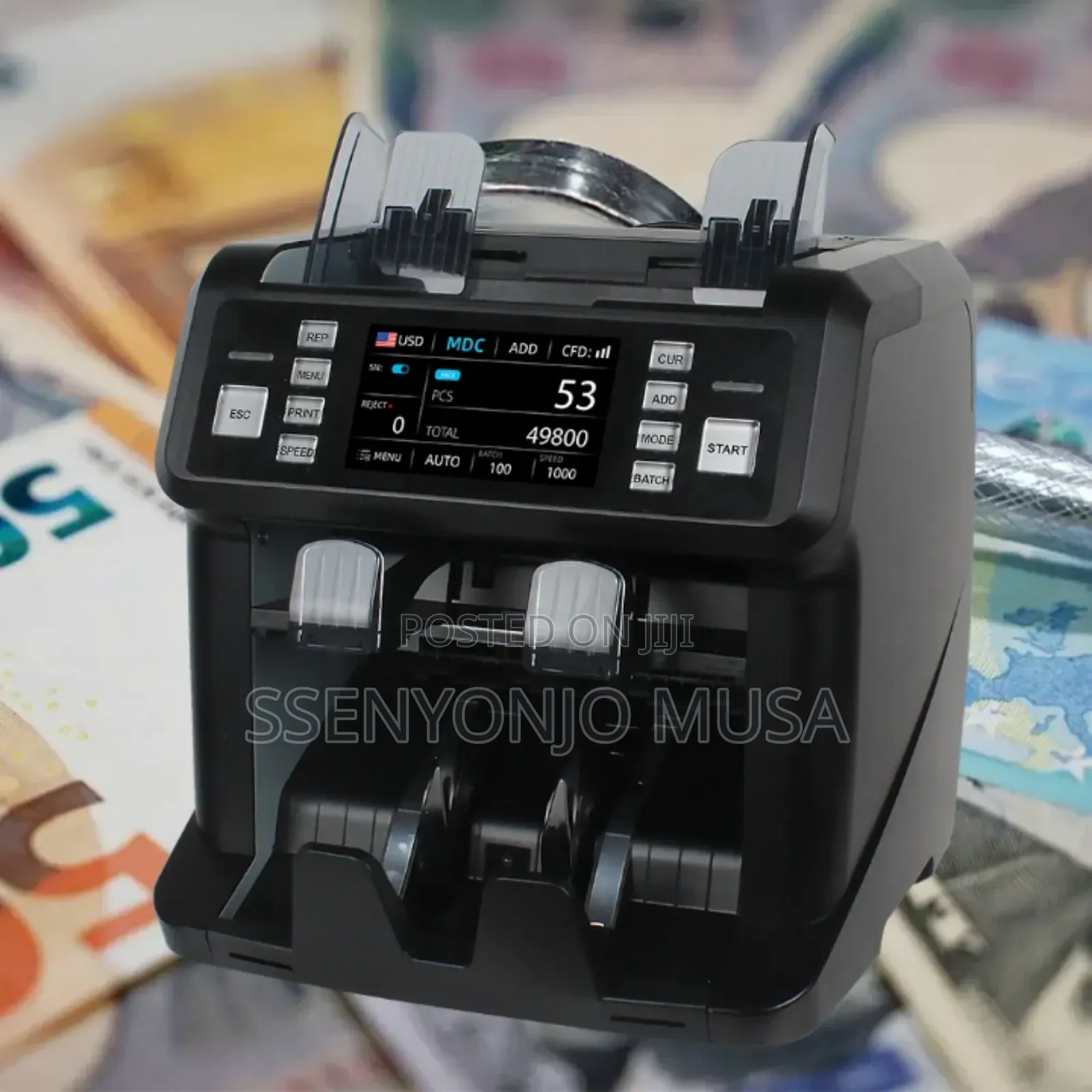 Multi-Currency Value Bill Counter With Auto Identify - Double Pocket.