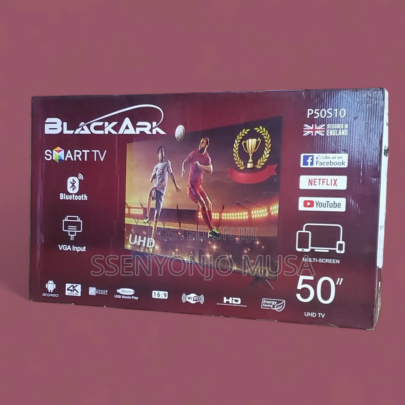 Blackark P50s10 50" Uhd Smart Tv - Netflix, Youtube, Bt -