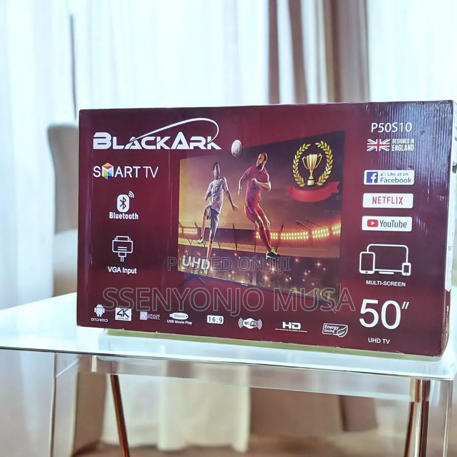 Blackark P50s10 50" Uhd Smart Tv - Netflix, Youtube, Bt -