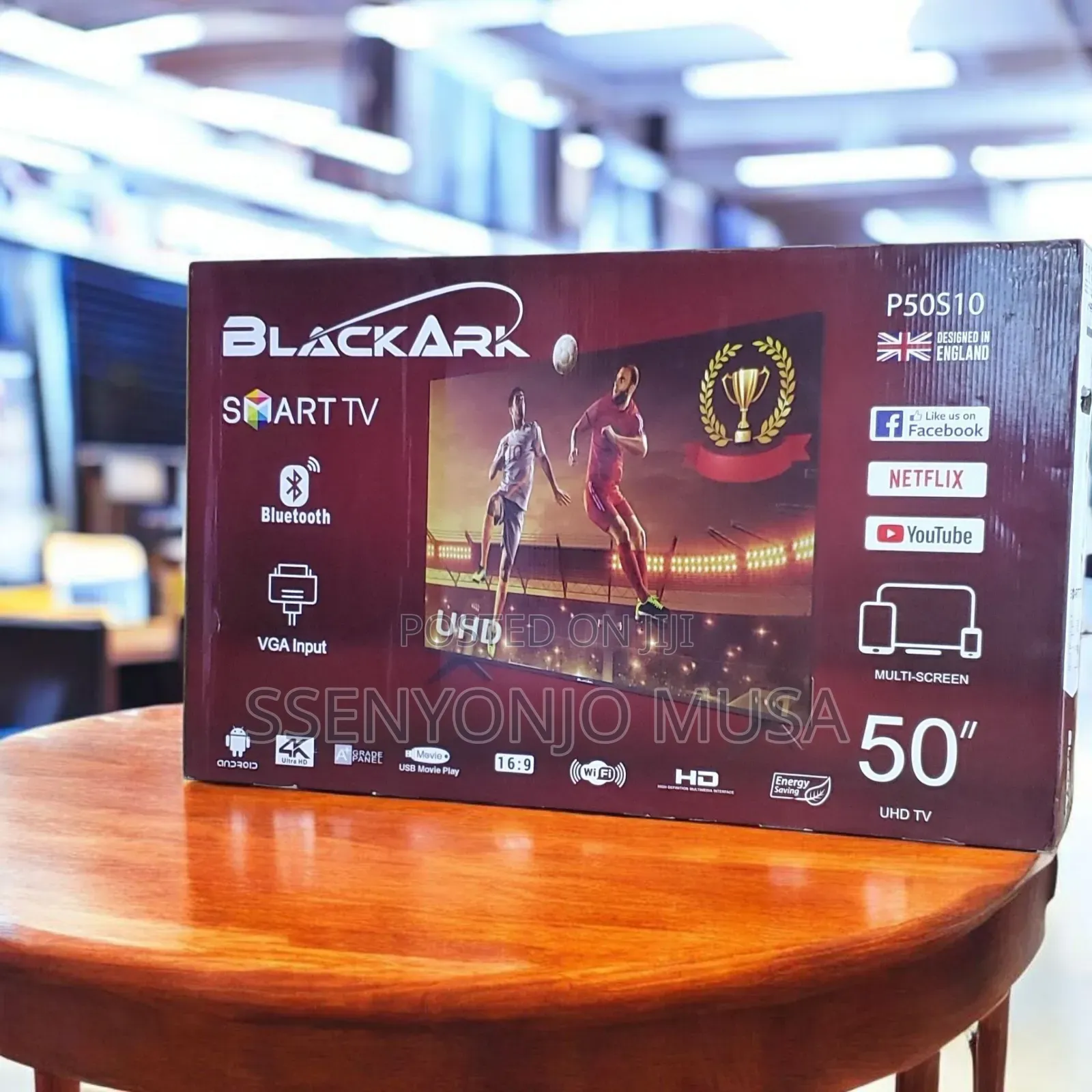 Blackark P50s10 50" Uhd Smart Tv - Netflix, Youtube, Bt -