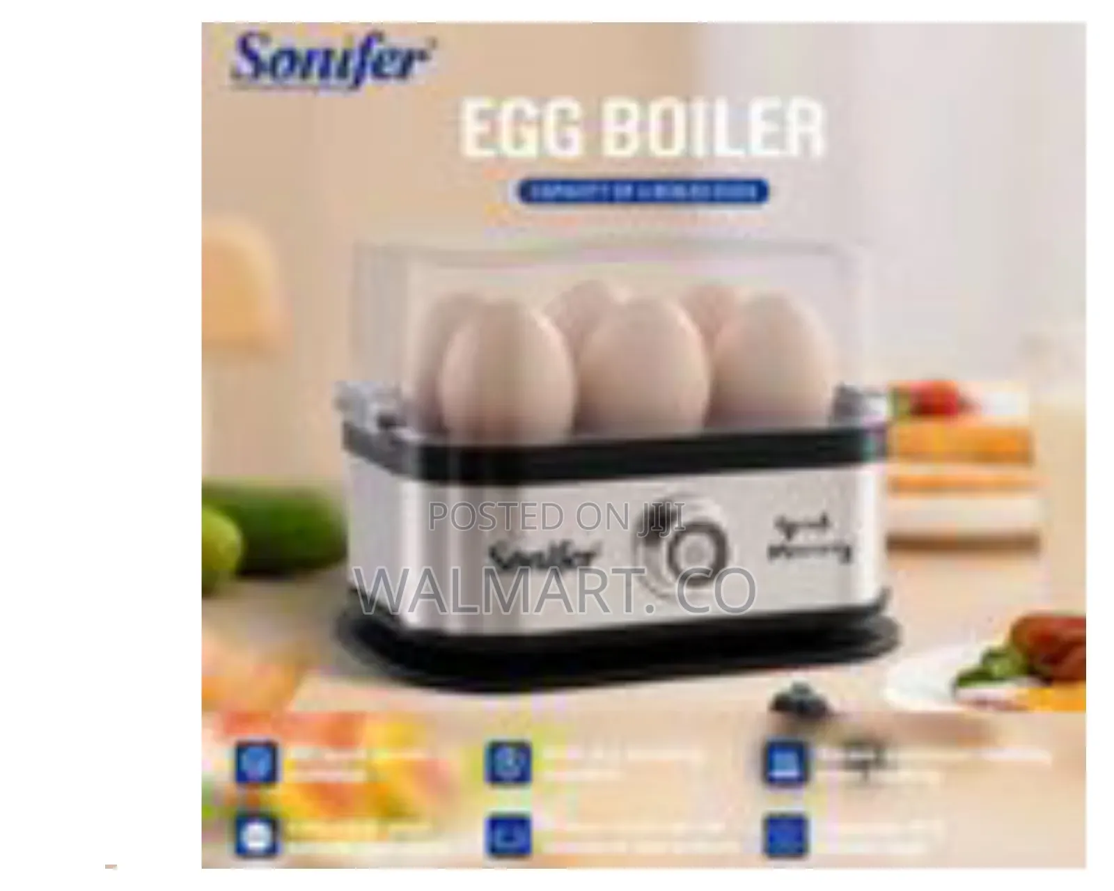 Sonifer S-1510 Electric Egg Kettle 200w With a Capacity of 6 Eggs